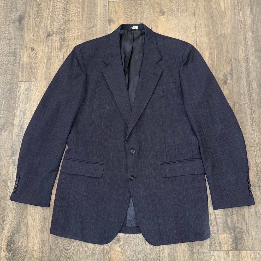 VTG Eagle Athletic Men 44R Sport Coat Blazer Work 100% Wool Union Made In USA